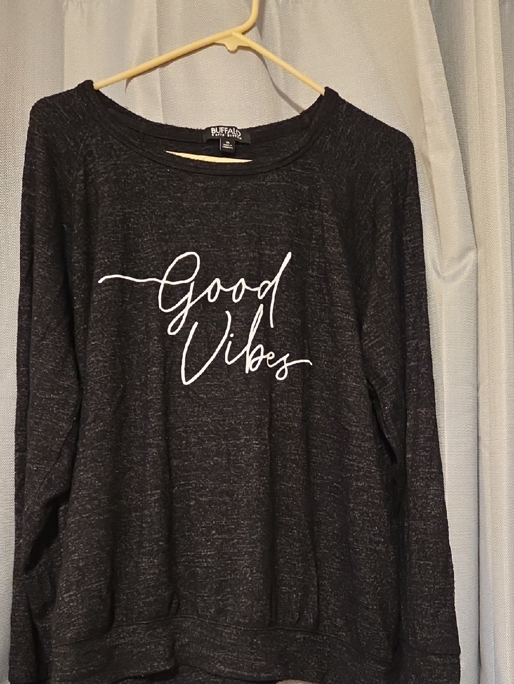 Buffalo David Bitton Black 'Good Vibes' Pullover